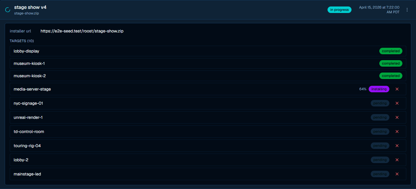 deployments list